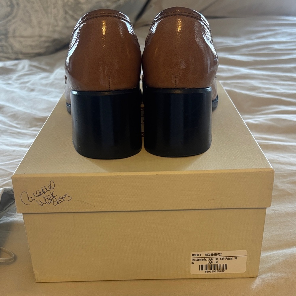 M. Gemi Tan Leather Slip-On Loafers - Picture 2 of 4